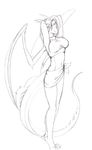  dragon female pose sketch skirt tierafoxglove top wings 