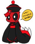  bad_id bad_pixiv_id capcom chibi chinese_clothes claws company_connection cosplay crossover deadpool engrish jiangshi lei_lei lei_lei_(cosplay) lowres male_focus marvel marvel_vs._capcom marvel_vs._capcom_3 mask ofuda ranguage solo spider-man spider-man_(series) vampire_(game) x-men yawaragi 