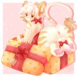 absurd_res accessory anthro anus balls big_balls big_butt big_penis bow_ribbon butt christmas felid feline finn_(itsjay) genitals gift gifting_self hi_res holidays lion looking_at_viewer male mammal neck_bow pantherine pawpads penis penis_accessory penis_bow penis_ribbon presenting presenting_hindquarters ribbons shy solo thick_thighs yakiq