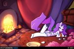  anthro doxy elbow_gloves equine female fireplace friendship_is_magic gloves handcuffs horn horse legwear lying mammal my_little_pony pony rarity_(mlp) shackles shoes stockings unicorn 