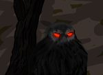  animated glowing glowing_eyes maywolf monster mothman red_eyes tree wood 