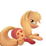  apple applejack_(mlp) cutie_mark equine female feral friendship_is_magic fruit green_eyes hair horse long_hair looking_at_viewer mammal my_little_pony pony solo tres-apples 