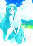  blue ghost hinaga_rieko kami_nomi_zo_shiru_sekai landscape long_hair school_uniform shinogi_k skirt solo 