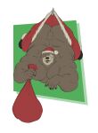 anthro barazoku bear ben_bigger brown_body brown_fur butt christmas christmas_clothing christmas_headwear clothed clothing costume eye_scar eyes_closed facial_scar fur hat headgear headwear hi_res holidays hook hung_clothing male mammal mihoyo musclegut muscular muscular_male open_mouth open_smile overweight overweight_male sack santa_costume santa_hat scar short_tail smile solo stocky suspended_in_midair suspension tail topless topless_male zekebearr zenless_zone_zero