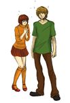  hair hanna-barbera male norville_rogers not_furry plain_background scooby-doo_(series) shaggy shipping short_hair sweater unknown_artist velma_dinkley white_background 