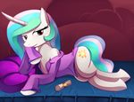  clothing cutie_mark equine female feral friendship_is_magic horn horse letter mammal my_little_pony negativefox pillow pony princess princess_celestia_(mlp) royalty scroll solo 