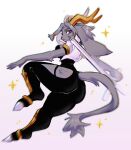 2025 accessory action_pose anthro antlers arm_tuft big_butt blurred_character bovid breasts butt butt_outline caprine clothed clothing colored curvy_anthro curvy_female curvy_figure digital_drawing_(artwork) digital_media_(artwork) digitigrade elbow_tuft female flying_kick fully_clothed fully_clothed_anthro fully_clothed_female fur goat grey_body grey_fur grey_hair hair hair_accessory hairband hi_res highlights_(coloring) holding_melee_weapon holding_object holding_sword holding_weapon hooves horn jackalope jacket jumping kick lagomorph legwear lezified long_ears long_tail looking_at_viewer mammal mature_anthro mature_female medium_breasts medium_hair melee_weapon midair pose pseudoregalia purple_eyes rear_view shaded side_view solo sparkles stockings sword sybil_(pseudoregalia) tail tail_tuft thick_thighs tight_clothing topwear tuft weapon white_clothing white_jacket white_topwear wrinkles yellow_horn