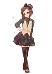  bad_id bad_pixiv_id braid brown_eyes brown_hair cosplay hair_ornament hairclip kaburagi_kaede kaburagi_t_kotetsu kaburagi_t_kotetsu_(cosplay) necktie one_side_up poco24 side_ponytail skirt solo tiger_&amp;_bunny vest waistcoat 