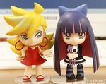  blonde_hair cat doll figure jewelry lots_of_jewelry lowres multicolored_hair nendoroid panty_&amp;_stocking_with_garterbelt panty_(psg) photo stocking_(psg) stuffed_animal stuffed_toy two-tone_hair 