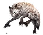  blue_eyes canine female feral mammal plain_background sketch solo tatchit white_background wolf 