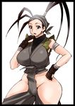  blush breasts capcom cleavage gabayo highres huge_breasts ibuki ibuki_(street_fighter) ninja street_fighter street_fighter_iii 