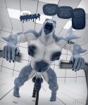 2025 3d_(artwork) absurd_res all_the_way_through anal anal_penetration anthro ball_inflation belly belly_inflation blender_(artwork) bloated codename_nihil dialogue digital_media_(artwork) english_text eye_roll fish gagging hammerhead_(petruz) hi_res humanoid inflation inner_monologue latex latex_transformation leaning leaning_forward leaning_on_object liquid_inflation liquid_latex male marine multicolored_body open_mouth penetration petruz_(copyright) shark signature solo speech_bubble spread_legs spreading tentacle_in_ass tentacle_in_urethra tentacle_penetration tentacles text thinking thought_bubble transformation two_tone_body urethral urethral_penetration watermark wide_stance
