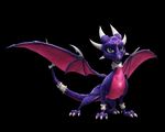  blue_eyes cynder dragon female feral horn safe scalie solo spyro_the_dragon video_games wings 