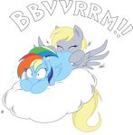  alpha_channel blush butt cloud color cutie_mark derpy_hooves_(mlp) duo equine female feral friendship_is_magic hi_res horse joey-darkmeat lesbian mammal motorboating my_little_pony pegasus plain_background pony rainbow_dash_(mlp) transparent_background wing_boner wings 