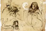  breasts crossbreed_priscilla dark_souls doodles from_software fur gwynevere highres jewelry lots_of_jewelry lying priscilla_the_crossbreed queen_of_sunlight_gwynevere souls_(from_software) 
