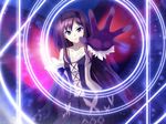  accel_world antenna_hair bare_shoulders black_hair brown_eyes bug butterfly butterfly_wings dress elbow_gloves gloves hairband highres insect kuroyukihime long_hair navel oogure_haruka solo wings 