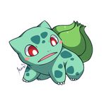  ambiguous_gender bulbasaur cute green_body huiro nintendo plain_background pok&#233;mon pok&eacute;mon red_eyes solo video_games white_background 