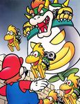  amazing bomb bombs bondage_gear bowser castle evil fight flying hair hat horn human koopa koopa_clown_car male mammal mario mario_bros mecha-koopa mechanical nintendo scalie spikes super_mario_world toy toys unknown_artist video_games wall weapon 