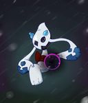  blue_eyes creature floating froslass gen_4_pokemon ghost highres no_humans pokemon pokemon_(creature) snow snowing solo threeworlds yuki_onna 