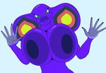  anthro arbok big_breasts breast_squish breasts claws cobra female glass green_eyes huge_breasts looking_at_viewer navel nintendo nipples nude pok&#233;mon pok&#233;morph pok&eacute;mon purple purple_body purple_nipples reptile scalie sebrina_arbok slit_pupils smile snake solo squish video_games zp92 