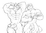 5_fingers abs anthro arley_(arleydog) arley_dog balls biceps big_muscles big_penis biped bird_dog black_and_white bodily_fluids canid canine canis claws coyote deltoids domestic_dog duo erection eye_contact finger_claws fingerpads fingers flexing flexing_bicep floppy_ears front_view fur genital_fluids genitals glans gloves_(marking) golden_retriever hair half-erect hi_res holding_musical_instrument holding_object holding_ukulele humanoid_genitalia humanoid_hands humanoid_penis hunting_dog hybrid hyena jewelry line_art looking_at_another lute male male/male male_anthro mammal markings monochrome muscular muscular_anthro muscular_male musical_instrument navel necklace nipples nude_anthro nude_male pawpads pecs penis playing_music playing_ukulele plucked_string_instrument pose precum quads retriever simple_background smile smiling_at_another spots spotted_body spotted_fur spotted_hyena standing string_instrument tail triceps ukulele vein veiny_penis white_background zephyrus_(cooner)