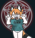 ambiguous_gender animal_humanoid average_tool_listener band_shirt braces canid canid_humanoid canine canine_humanoid diaper eyewear fluff_pampz fox_humanoid freckles glasses hair hi_res humanoid male mammal mammal_humanoid nerd orange_hair round_glasses solo squinted_eyes tool_(band)