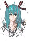  aqua_eyes aqua_hair commentary english_commentary hatsune_miku long_hair panties_(pantsu-pirate) sketch solo twintails upper_body vocaloid 
