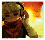  1boy bandanna bastion headphones jenzee tagme the_kid_(bastion) white_hair 