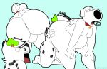 2024 anal anthro arched_back backsack balls big_butt big_nose black_collar black_ears black_nose black_spots blue_background breath brian_griffin butt canid canine canis collar collar_only dalmatian domestic_dog duo ear_piercing ears_down family_guy featureless_chest footfoxxy fur genitals green_ears hair half-closed_eyes hand_on_butt hands_on_knees hands_on_legs hi_res humanoid_hands kneeling looking_pleasured lucky_dalmatian male male/male mammal markings narrowed_eyes nude open_mouth oral overweight overweight_anthro overweight_male piercing pivoted_ears presenting presenting_hindquarters red_collar rimming sex simple_background small_tail spiked_collar spikes spots spotted_arms spotted_body spotted_face spotted_fur spotted_legs spotted_markings spotted_tail standing tail tail_markings thick_thighs tongue white_body white_fur white_hair