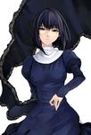  black_eyes black_hair dress kuonji_alice kurokoeda mahou_tsukai_no_yoru short_hair solo white_background 