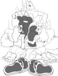 3_toes 5 animatronic anthro big_feet blush canid canid_demon canine canis chair claws clothing demon digit_ring eye_roll feet female female_licking_male five_nights_at_freddy&#039;s five_nights_at_freddy&#039;s:_security_breach flip_flops foot_fetish foot_focus foot_lick foot_play foot_sniffing footprint footprint_in_shoe footwear furniture futonmania generation_5_pokemon group hellhound helluva_boss hi_res jewelry kneeling leon_(xxxxyyyyzzzz) licking loona_(helluva_boss) machine male male/female mammal master_and_pet musk musk_clouds musk_drunk musk_sniffing musk_worship musky_feet mythological_canine mythological_creature mythology nintendo nose_to_foot obedient on_chair pokemon pokemon_(species) ring robot roxanne_wolf sandals sandals_removed scottgames shoes sitting sitting_on_chair smelly smelly_feet smile sniffing steel_wool_studios stink_fumes stink_lines tail tail_motion tailwag toe_claws toe_ring toes tongue tongue_out trio wolf worn_footwear