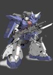  bayonet beam_rifle cable commentary_request energy_gun gundam gundam_zz kurashou_shumei machinery mecha mecha_focus mobile_suit neo_zeon no_humans one-eyed original rakan_dahkaran red_eyes redesign robot roundel science_fiction shield shoulder_spikes spikes weapon zaku zaku_iii 