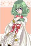  1girl braid cape glasses green_hair long_hair philia_felice purple_eyes ribbon robe tales_of_(series) tales_of_destiny 