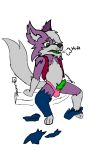  animal_genitalia balls bulge canid canine clothing colby_fox_kat colby_fox_kat_(artist) digital_media_(artwork) erection felid feline fennec fox fur hybrid knot lynx male mammal open_mouth panties purple_fur sheath sketch solo torn_clothing underwear wardrobe_malfunction 