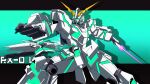  character_name commentary energy_sword funnels_(gundam) glowing glowing_eyes green_eyes gundam gundam_unicorn gundrass highres holding holding_sword holding_weapon mecha mecha_focus mobile_suit no_humans robot science_fiction sword unicorn_gundam v-fin weapon 