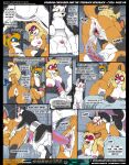 2025 animal_genitalia animal_penis anthro anus balls bed blush breasts canid canine canine_genitalia canine_penis canis comic condom condom_crusader cowgirl_position dialogue doggystyle domestic_dog english_text erection filled_condom fox from_behind_position from_front_position furniture gaping gaping_pussy genitals gynomorph gynomorph/male hi_res inside intersex intersex/male kitsune_youkai knot knotted_penis male mammal mask mask_only nude on_bed on_bottom on_top penetration penis penis_tip pussy rubber_lass semi-anthro sex sexual_barrier_device sheath sitting text vaginal vaginal_penetration