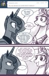  dialog dialogue duo english_text equine female feral friendship_is_magic hair headset horn horse john_joseco mammal my_little_pony pony princess_celestia_(mlp) princess_luna_(mlp) sibling sisters stated_homosexuality text tumblr winged_unicorn wings 