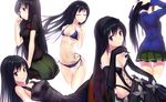  accel_world bad_id bad_pixiv_id bare_shoulders bikini black_hair blue_bikini breasts bug bunching_hair butterfly butterfly_wings elbow_gloves gloves hairband highres insect kuroyukihime long_hair navel o-ring o-ring_bikini school_uniform side-tie_bikini skirt small_breasts swimsuit umesato_middle_school_uniform wings yilan 