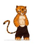 female kung_fu_panda mammal master_tigress panties solo tiger topless underwear 