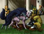  all_four canine canines dog female feral healing invalid_tag male naruto naruto_shippuden sakura sasuke shippuden team7 team_7 wolf 