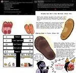 2025 5_toes absurd_res angry anthro bat blarf022 blarf_(blarf022) chart countershade_feet countershading cross-popping_vein english_text feet female footprint hi_res honduran_white_bat humanoid humanoid_feet infographic insole kinx_(blarf022) leaf-nosed_bat male mammal microbat musk musky_feet plantigrade profanity q&amp;a sherry_bear_(blarf022) simple_background smelly smelly_feet soles stink_fumes text toes vranda_von_bat_(blarf022) wall_of_text white_background yangochiropteran