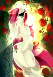  anthro anthrofied blush breasts cutie_mark equine female flower friendship_is_magic green_eyes hair horse iopichio long_hair looking_at_viewer mammal my_little_pony nude pony pose red_hair rose_(mlp) roses small_breasts smile solo standing white_body wide_hips 