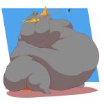 1_eye absurd_res ambiguous_gender anthro belly big_belly cyclops grey_body hi_res holding_trumpet huge_belly hyper hyper_belly morbidly_obese morbidly_obese_ambiguous morbidly_obese_anthro necktie obese obese_ambiguous obese_anthro overweight overweight_ambiguous overweight_anthro playing_music playing_trumpet saintdraconis sitting solo yellow_necktie