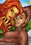 breasts duo female leandro_comics lesbian tigra wolfsbane 