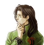  black_hair citan_uzuki glasses long_hair male_focus solo tetra_takamine xenogears 