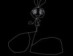 absurd_res anthro big_feet black_background blob_feet feet female hi_res huge_feet lagomorph leporid mammal micro_calves micro_legs micro_thighs rabbit simple_background smile solo stick_calves stick_legs stick_thighs thin_calves thin_legs thin_thighs unknown_artist vib-ribbon vibri yellachair