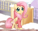  clothing cutie_mark equine female feral fluttershy_(mlp) friendship_is_magic horse mammal my_little_pony pegasus pony snow solar-slash solo sweater wings yellow_body 