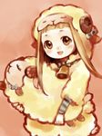  animal_costume animal_ears bow brown_eyes brown_hair cosplay ichihara_nina idolmaster idolmaster_cinderella_girls kigurumi sheep sheep_costume sheep_ears 