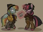 belt breaking_bad drugs duo equid equine female friendship_is_magic hasbro horn horse jesse_pinkman magic mammal my_little_pony mythological_creature mythological_equine mythology pegasus pony rainbow_dash_(mlp) simple_background tabbytoyger twilight_sparkle_(mlp) unicorn walter_white wings