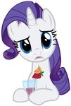  alpha_channel blue_eyes cocktail dipi11 drink equine female feral friendship_is_magic glass hi_res horn looking_at_viewer mammal my_little_pony orange orange_(fruit) plain_background rarity_(mlp) solo strawberry transparent_background unicorn 